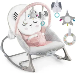 Babyschaukel Schaukelwippe Sway Babywippe Wippe Mit Vibration Ricokids - Rosa