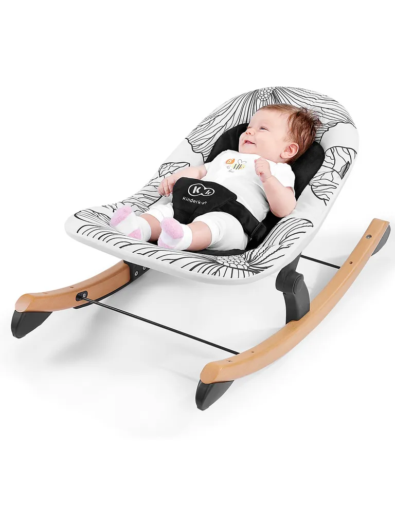 Kinderkraft Baby Babywippe Finio, Weiß Babywippen Babys 1. Jahr Wippen Schaukel Babywippe Babyschaukel Kinderschauel Elektrische Wippe Elektrowippe Babys 1.Jahr – Bild 4