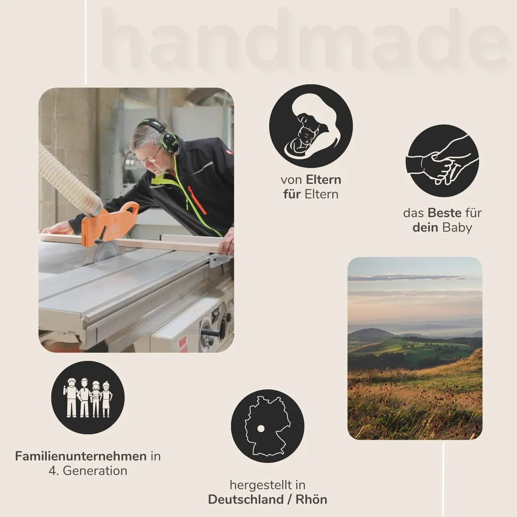 Sämann® Laufgitter 100x100 Cm Faltbar Mit Matratze, Grau – Bild 4