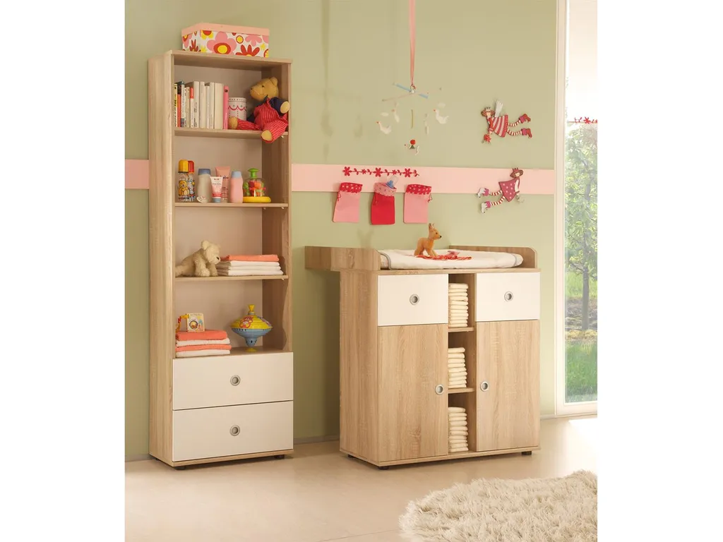 Wickelkommode Schrank Wickeltisch Kommode Wickelauflage Babyzimmer "Floris I" – Bild 6