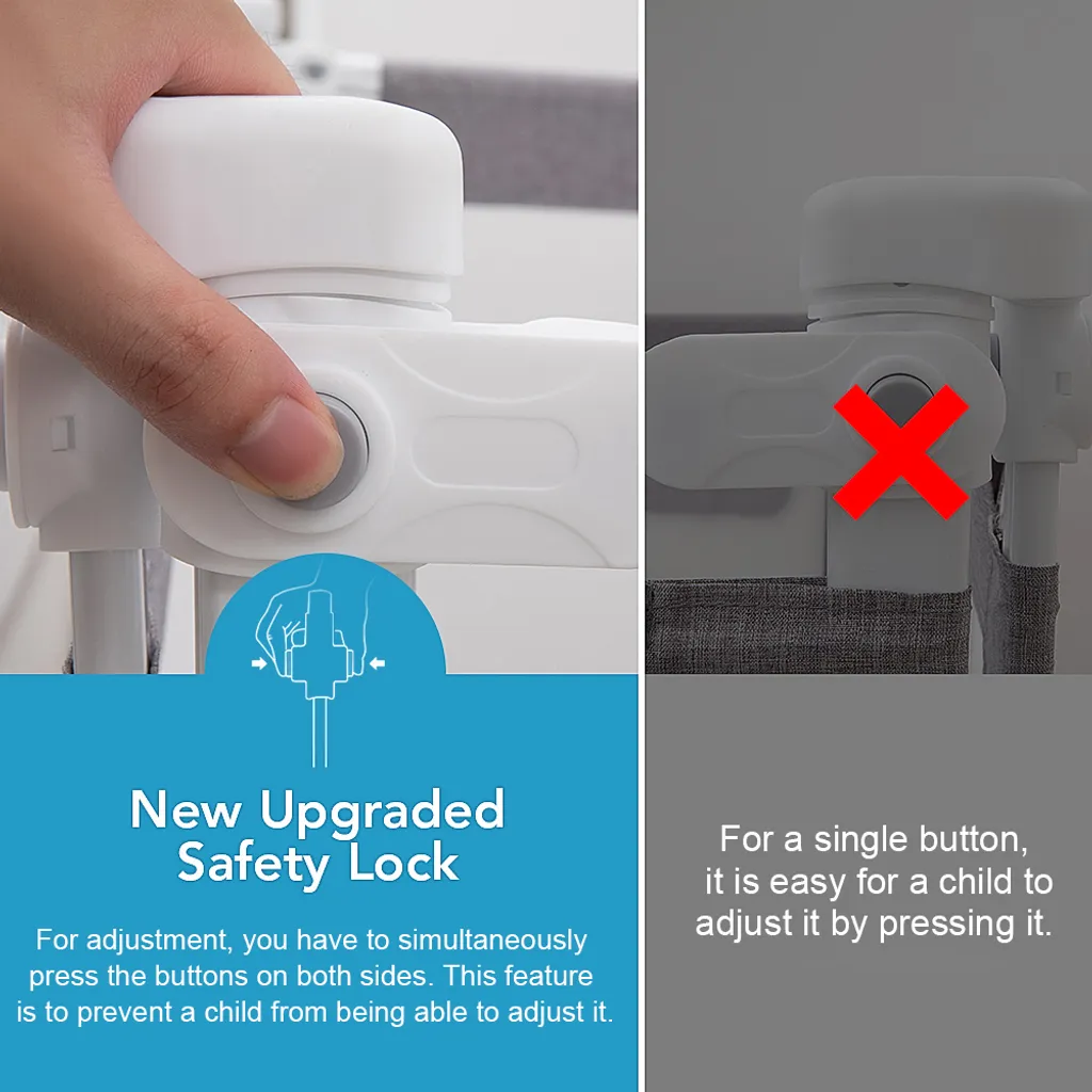 Zehnhase Bettgitter Länge 140 Cm 1 Seite Bettschutzgitter Kinderbettgitter Babybettgitter, Absturzsicherung Für Kinder, Baby, Grau – Bild 6