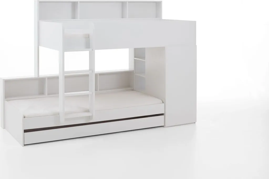 RELITA Etagenbett Sina Mit 2 Liegeflächen á 90 X 200 Cm, Inkl. Bodenplatten Als Auflage Für Die Matratzen, Inkl. Kleiderschrank (ohne Bettschublade) – Bild 7