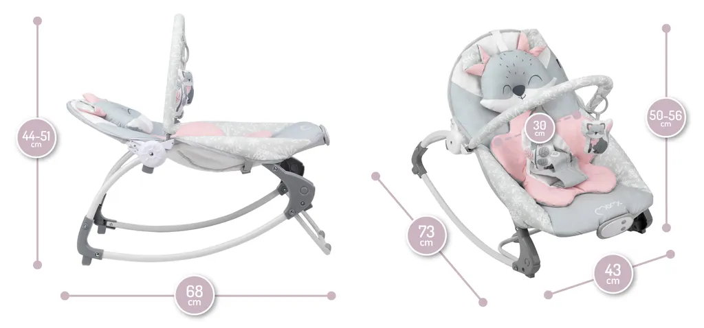 Babywippe Mit Musik Und Vibration Babywiege Schaukelwippe MoMi LUIS – Bild 6