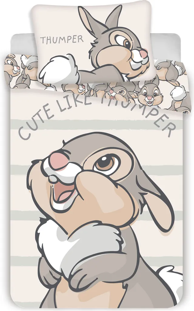 Disney Klopfer Bambi Bettwäsche Kopfkissen Bettdecke 100x135 Cm