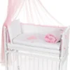 Herzen Rosa Mobiles Beistellbett 90x40 Mit Rollen Komplett