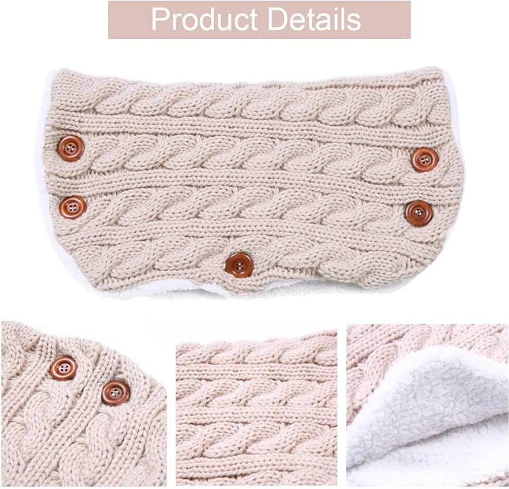 Baby Schlafsack Für Kinderwagen Winter Gestrickt Schlafsack Süße Samt Warme Tasche Pucksack Stricken Wickeln Abnehmbare Ärmel Strick Decke Schlafsack Swaddle Für Babys Neugeboren 0-18 Monat – Bild 6