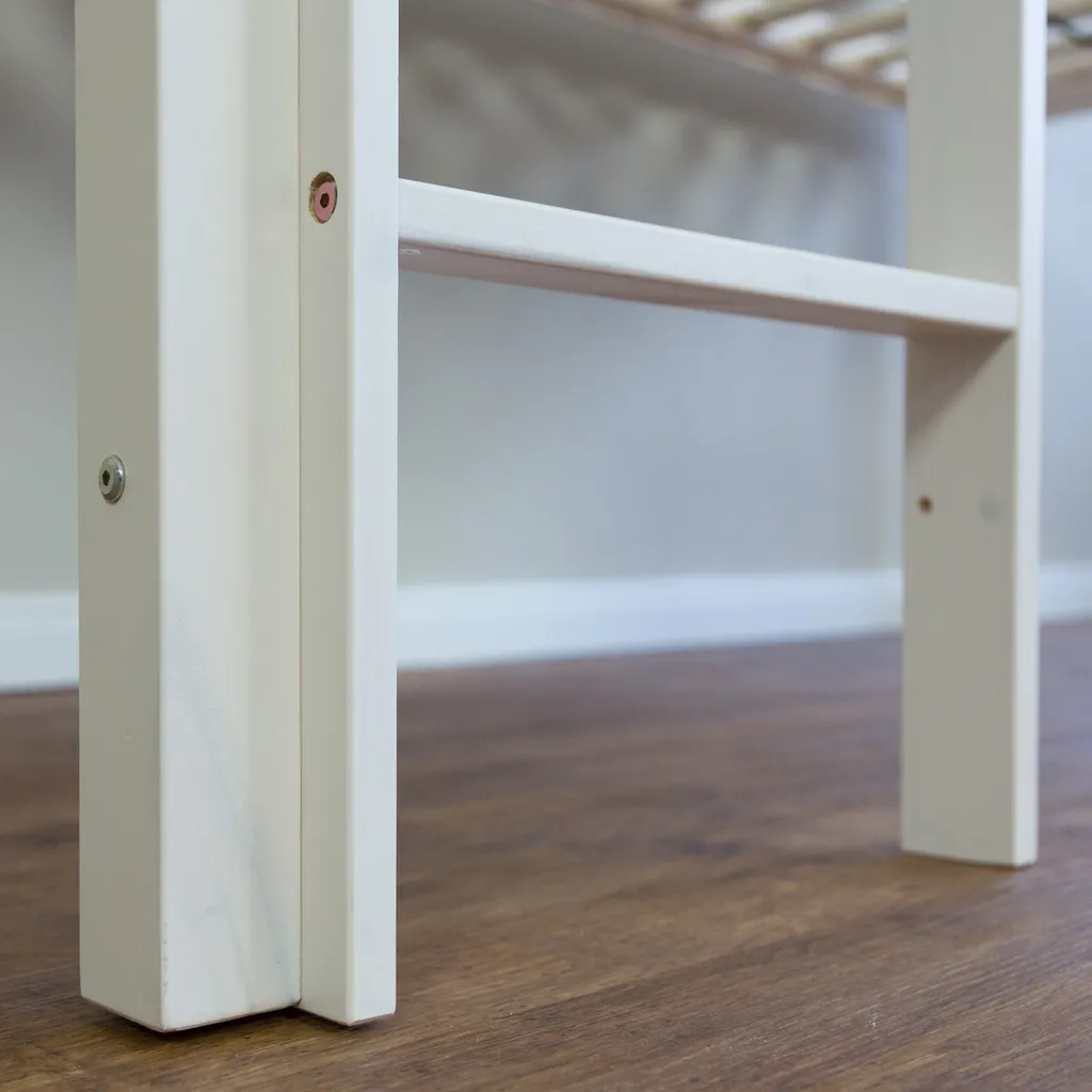 Homestyle4u 2255, Kinder Hochbett Mit Lattenrost Matratze Rutsche Leiter 90x200 Massiv Spielbett Jugendbett Etagenbett – Bild 6