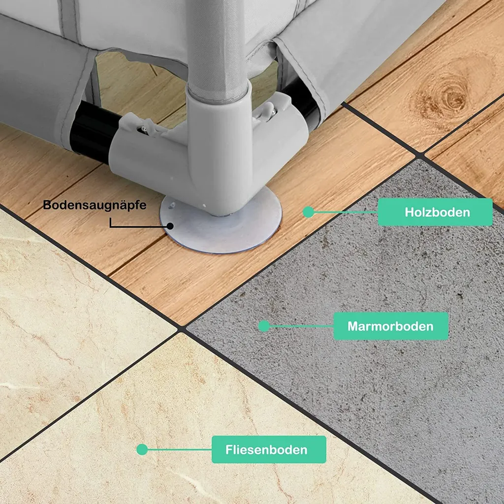 COSTWAY 206 X 185,5cm Baby Laufstall Mit 50 Spielbällen, Laufgitter Mit Atmungsaktivem Netz Und Reißverschluss, Krabbelgitter Mit 2 Türen, Laufgitterzelt Für Säuglinge Und Kinder (Grau) – Bild 4
