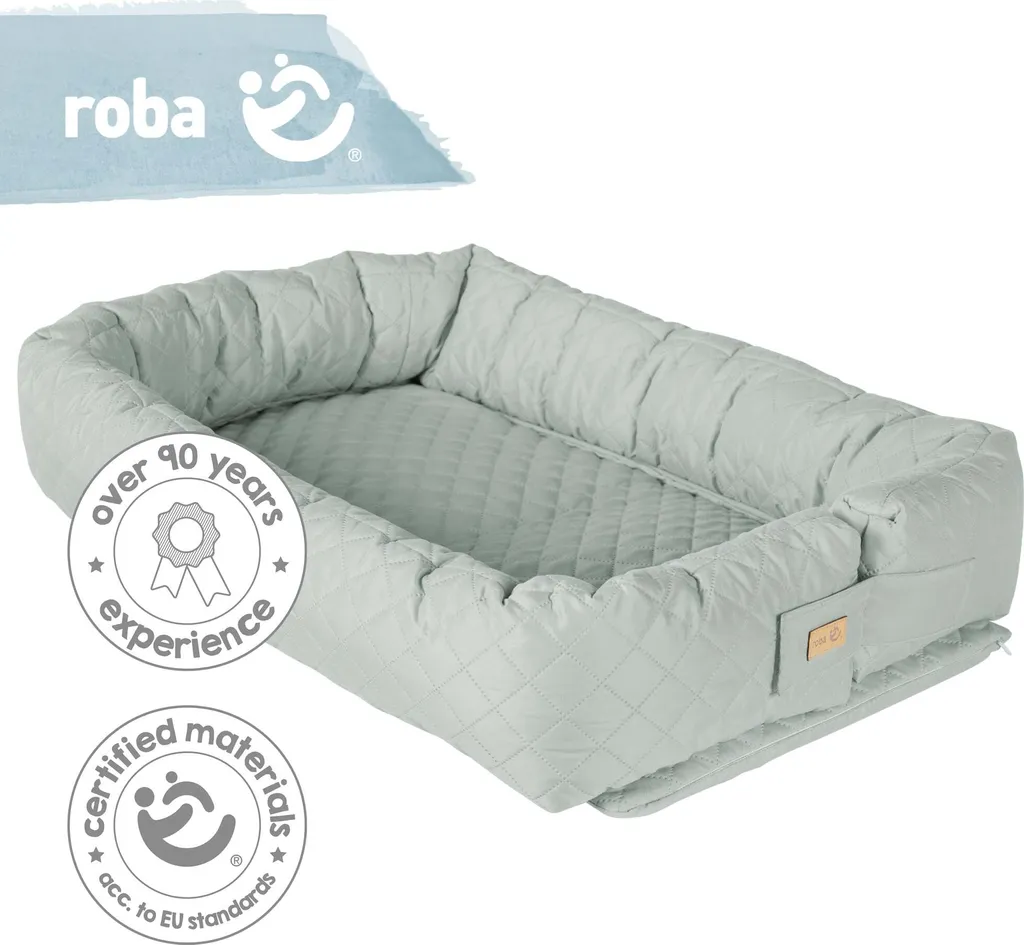 Roba Babylounge 3 In 1 'roba Style', Kuschelnest, Frosty Green, Wickelauflage, Bettschlange – Bild 7