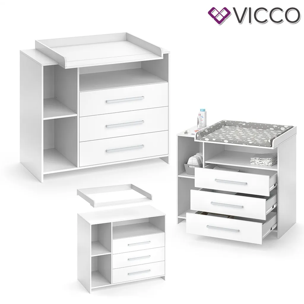 Vicco Wickelkommode Oskar Weiß 113 X 100 X 53 Cm Holzwerkstoff – Bild 6