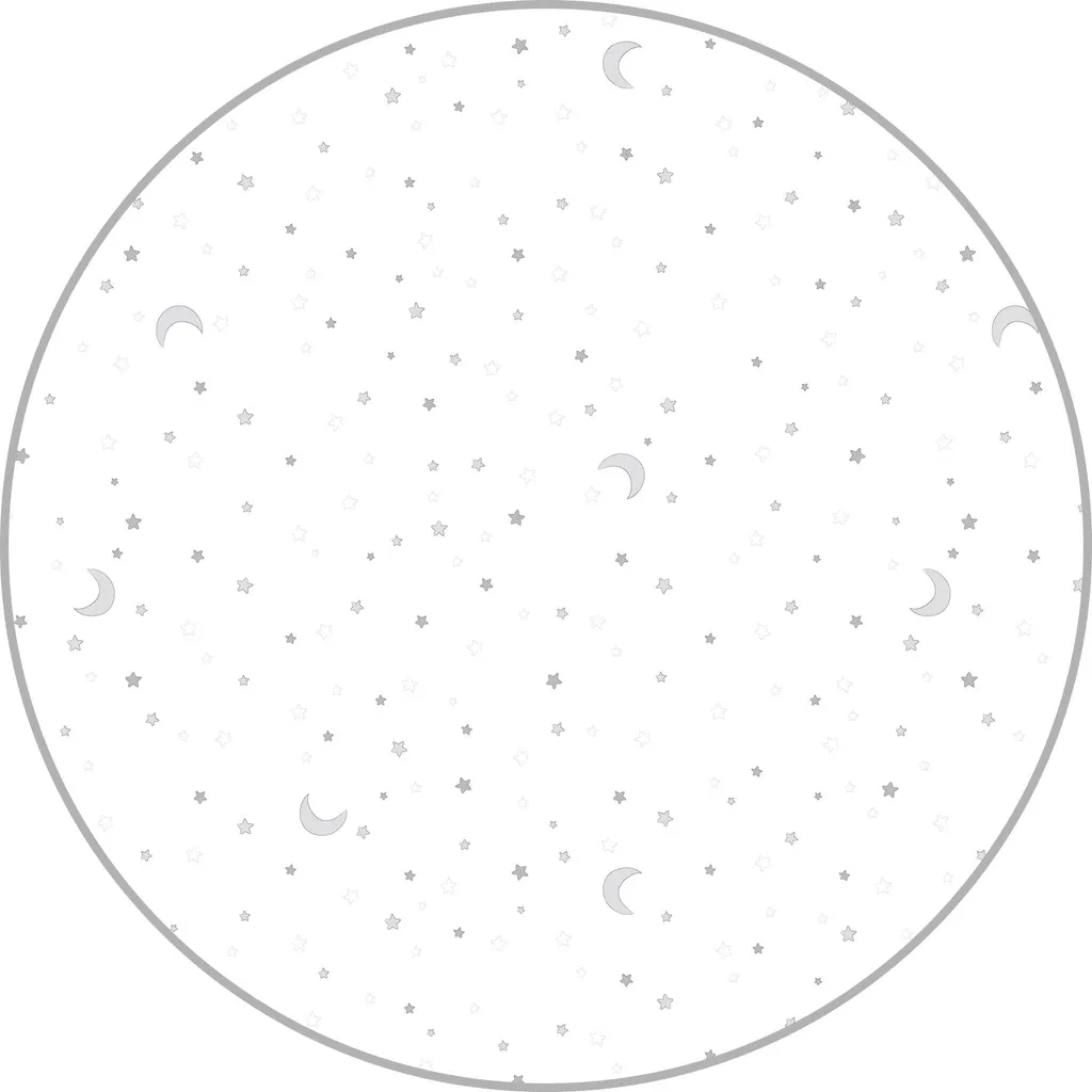 Roba Laufgitter ‚Sternenzauber Grau‘, 75 X 100 Cm, Spielgitter Inkl. Grauer Schutzeinlage Und Rollen, Weiß – Bild 2