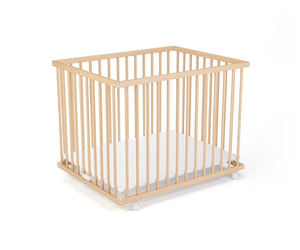 Laufgitter Cecile, 71 X 99 Cm, Mobil Auf Rollen Farbe: Weiß – Bild 6