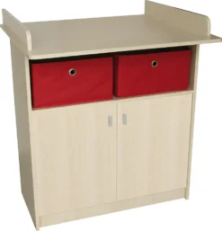 Roba Wickelkommode 'Lena', 2 Türen, 1 Offenes Fach, Ahorn-Nachbildung