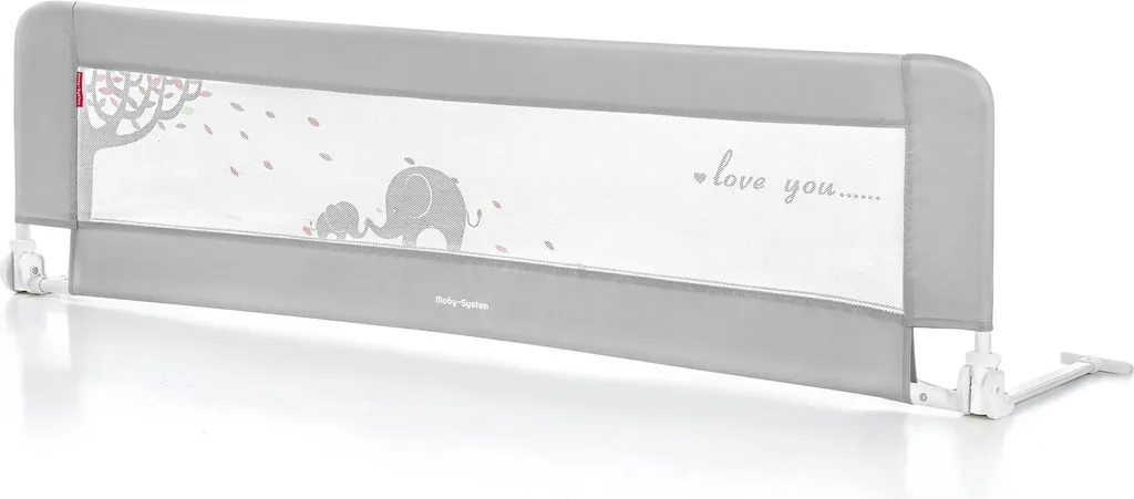 Bettschutzgitter Klappbar Bettgitter 154 X 42 Cm, Rausfallschutz Für Das Eltern- Oder Kinderbett In Grau