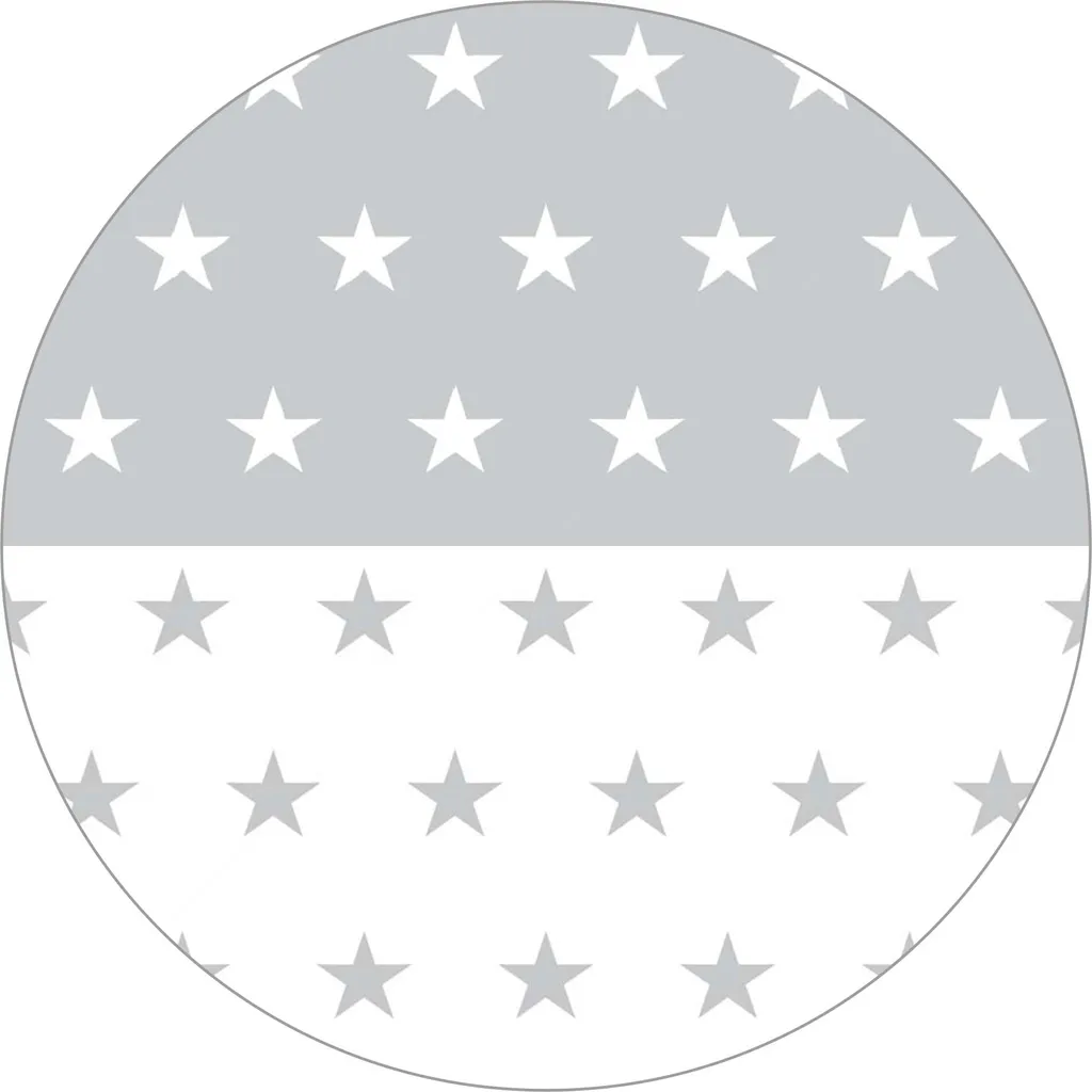 Roba Laufgitter, 6-eckig, Inkl. Schutzeinlage 'Little Stars' & Rollen, Holz Weiß – Bild 2