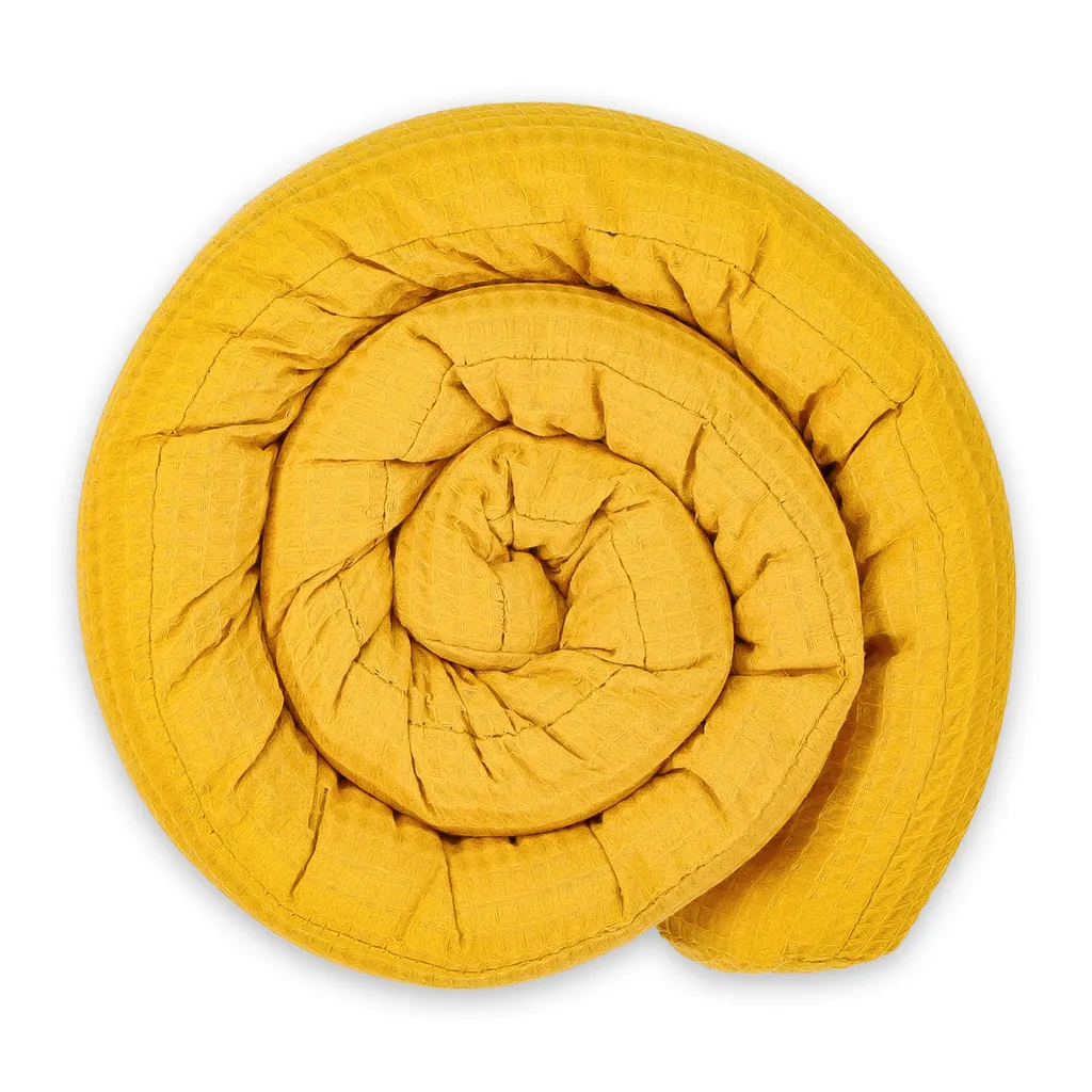 Seitenschläferkissen Bettschlange Body Pillow 150 Cm Baumwolle - Kopfkissen Lang Bettrolle Schlafkissen Nackenrolle Kissen Senfgelb – Bild 3