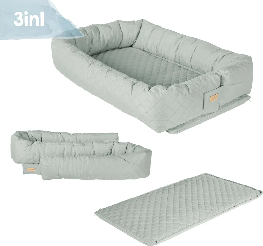 Roba Babylounge 3 In 1 'roba Style', Kuschelnest, Frosty Green, Wickelauflage, Bettschlange – Bild 6