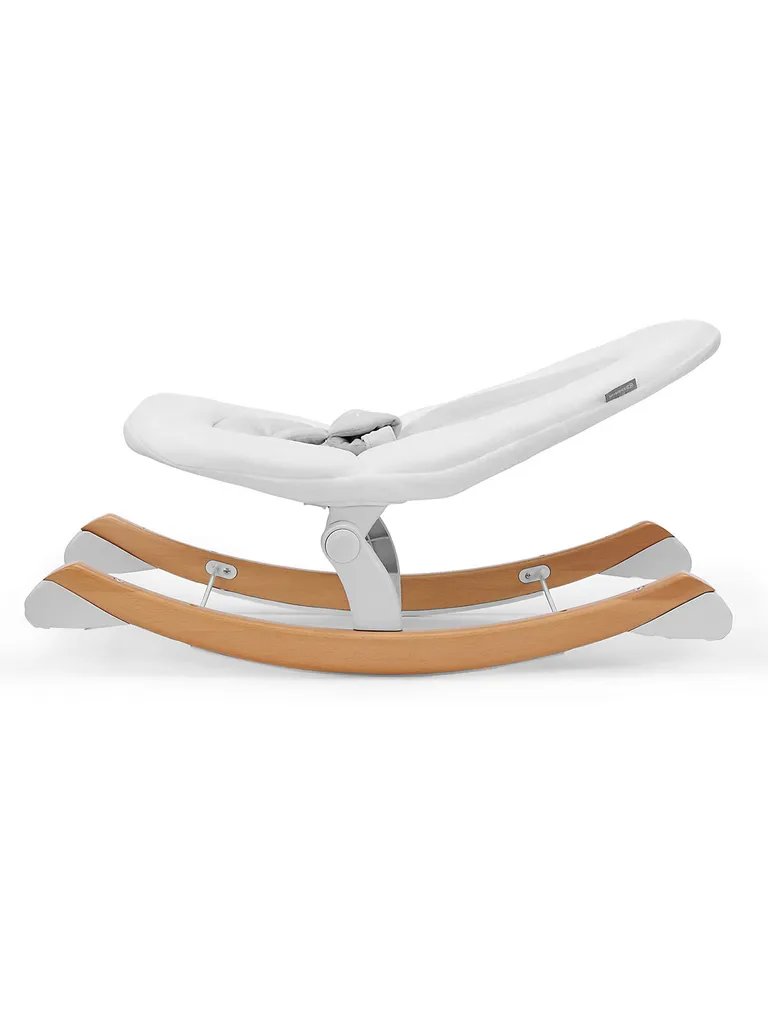 Kinderkraft Baby Babywippe Finio, Weiß Babywippen Babys 1. Jahr Wippen Schaukel Babywippe Babyschaukel Kinderschauel Elektrische Wippe Elektrowippe Babys 1.Jahr