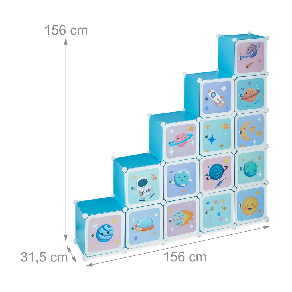 Relaxdays Kinder Steckregal Mit 15 Fächern – Bild 4