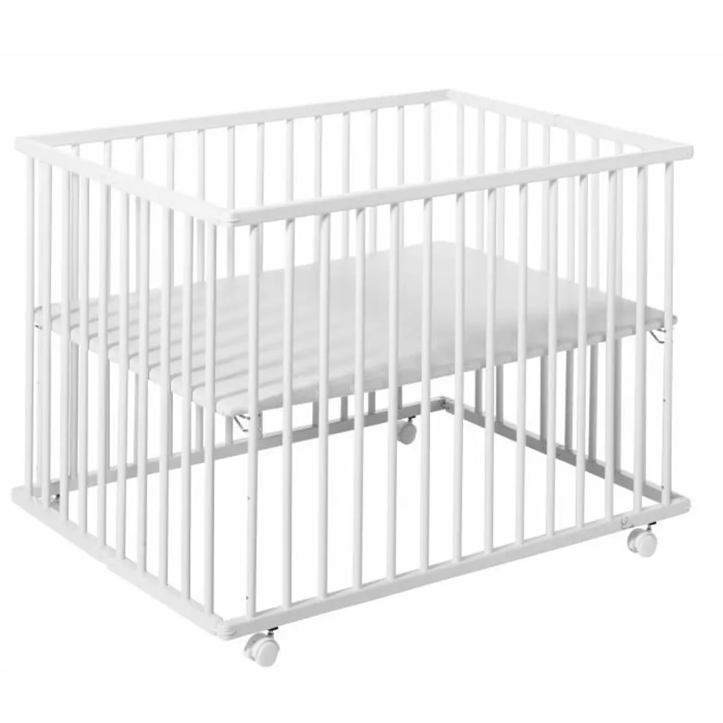 Laufgitter Cecile, 71 X 99 Cm, Mobil Auf Rollen Farbe: Weiß – Bild 3