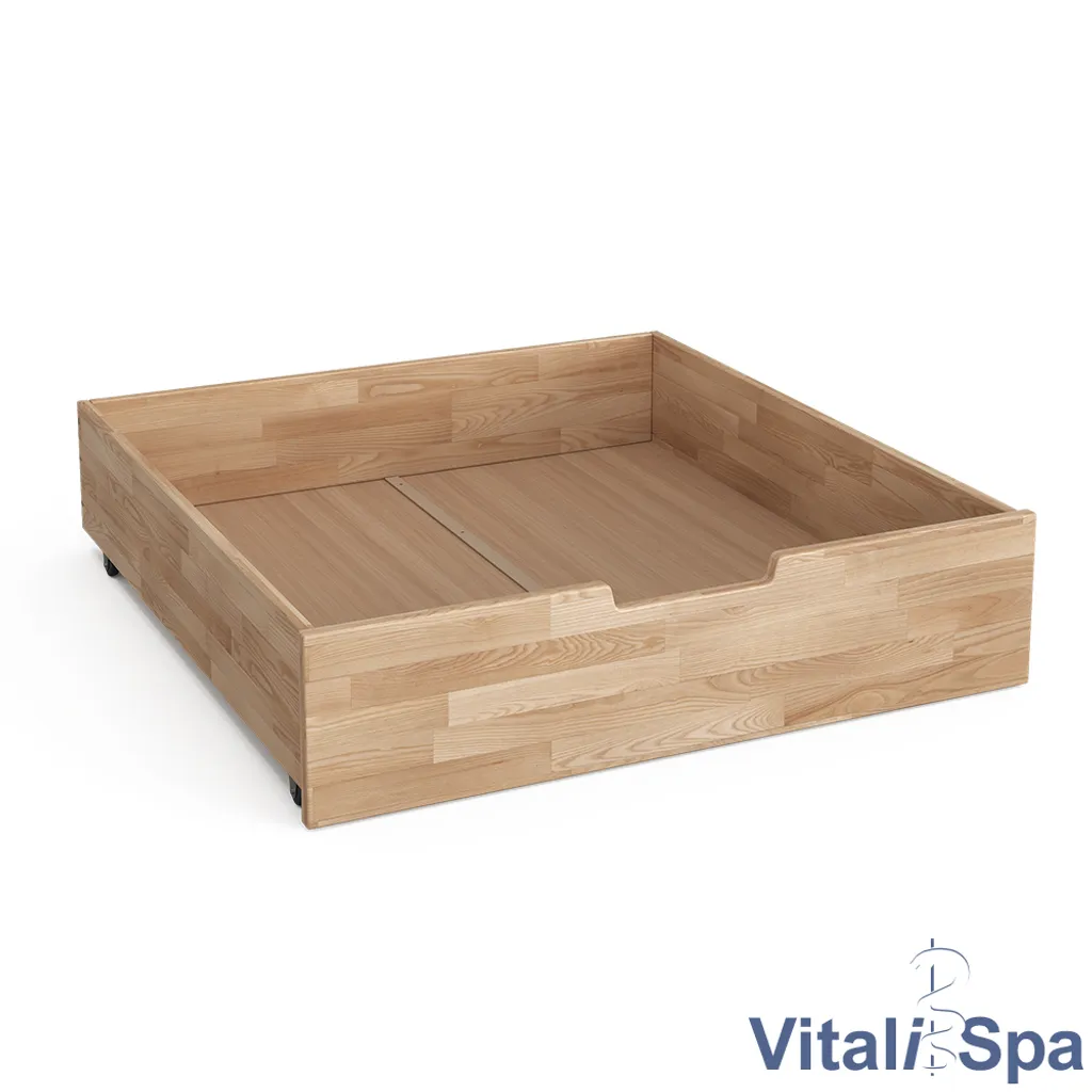 VitaliSpa Bettschublade Teddy Tom Natur 92 X 21 X 89 Cm Massivholz – Bild 2