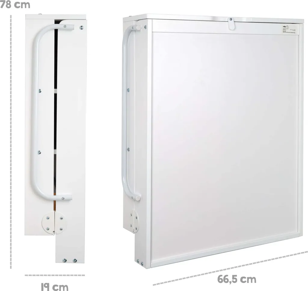 Roba Wandwickelregal, Klappbares Wickelregal, Wickeltisch Weiß Mit Wickelunterlage 'Vogeltanz' – Bild 4