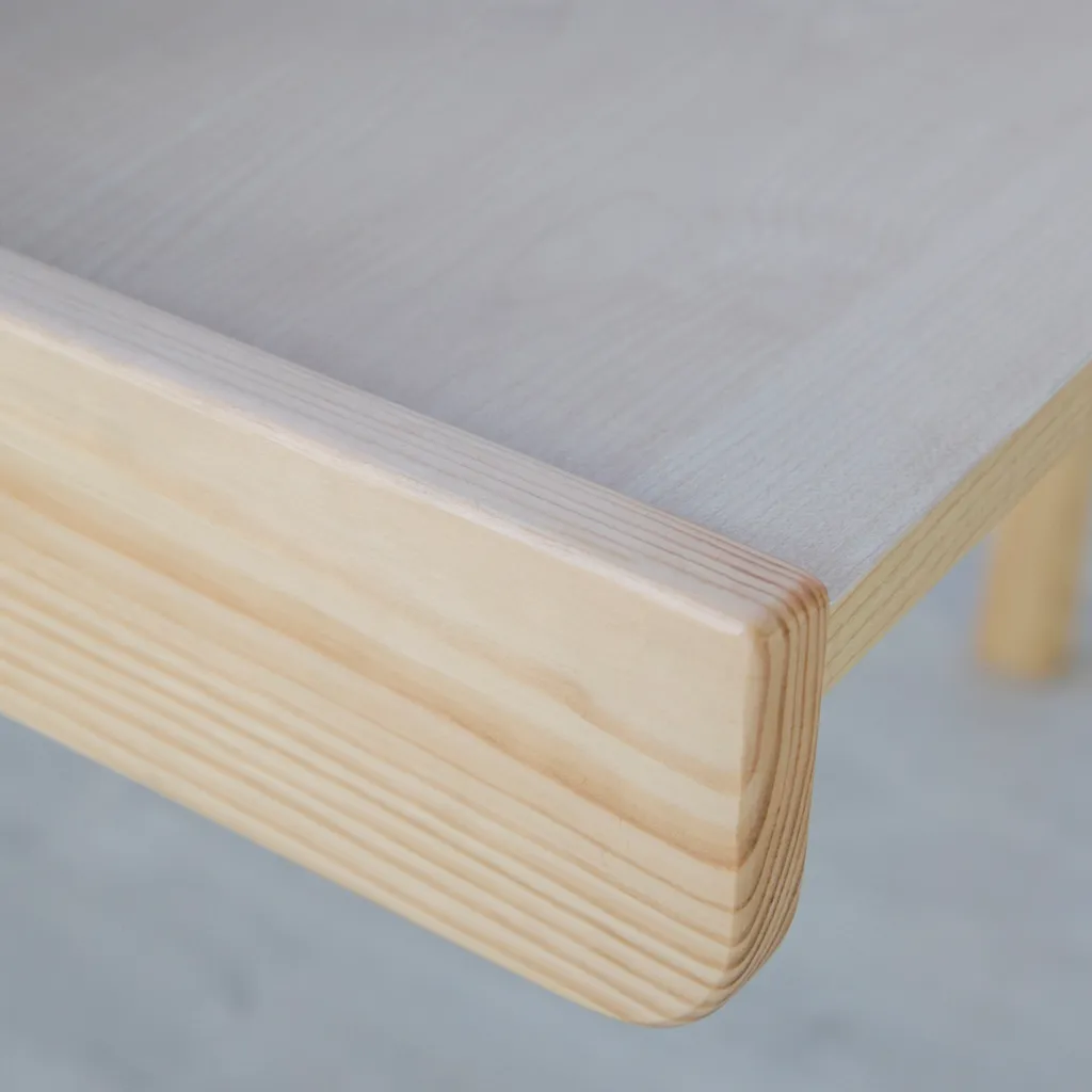 Homestyle4u 1930, Kinder Hochbett Mit Schreibtisch, Kinderbett 90x200 Cm Natur, Holz Kiefer – Bild 6