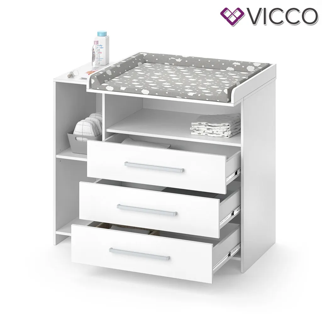 Vicco Wickelkommode Oskar Weiß 113 X 100 X 53 Cm Holzwerkstoff – Bild 10