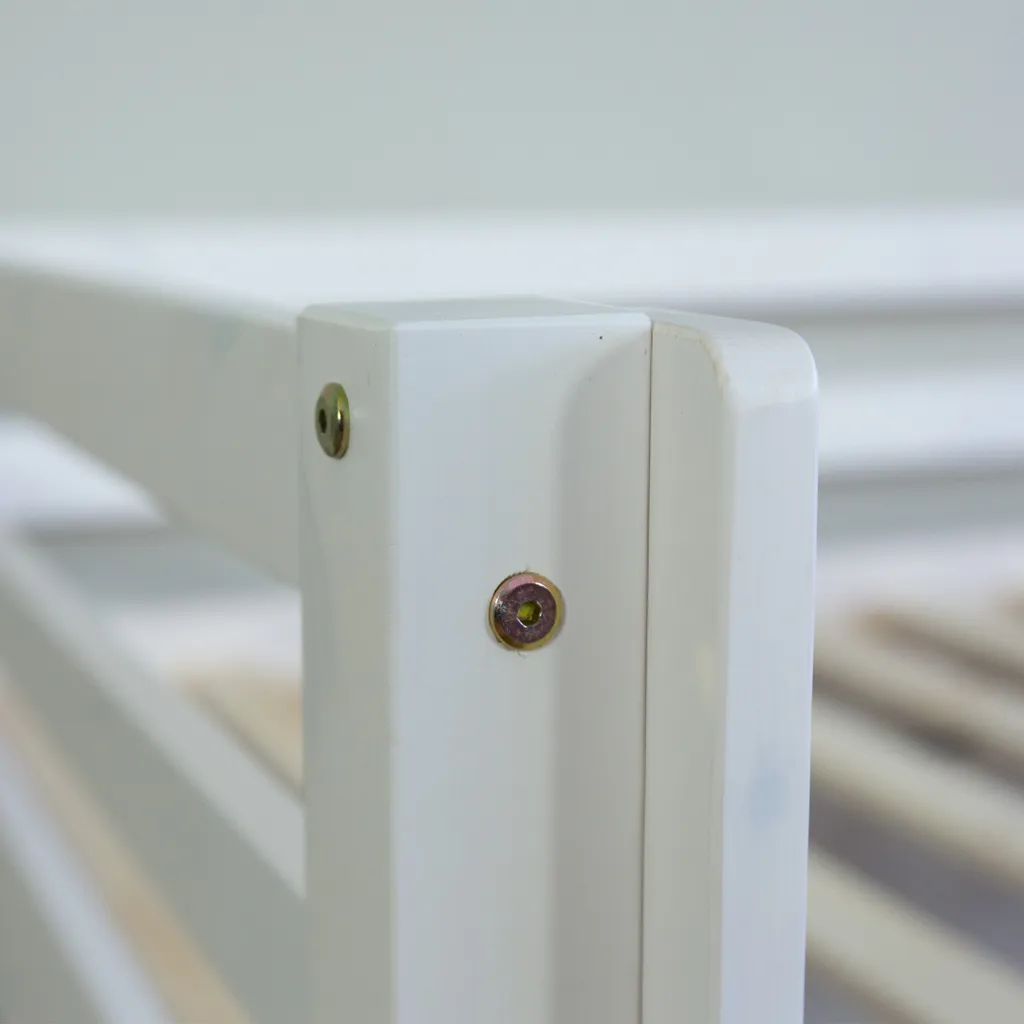 Homestyle4u 2124, Hochbett Mit Rutsche Und Lattenrost Kinderbett Weiß Kiefer 90x200 Cm Jugendbett Spielbett Rutschbett – Bild 6