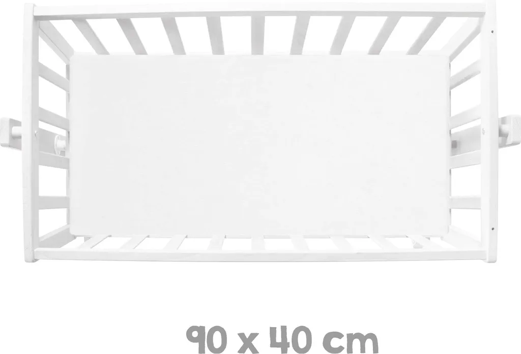 Roba Komplettwiegenset 'Adam & Eule' (40x90cm), Weiß, Mit Feststellfunktion, Inkl. Ausstattung – Bild 7