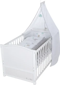 Roba Komplettbett 'Lukas', Dessin 'Animals', Weiß