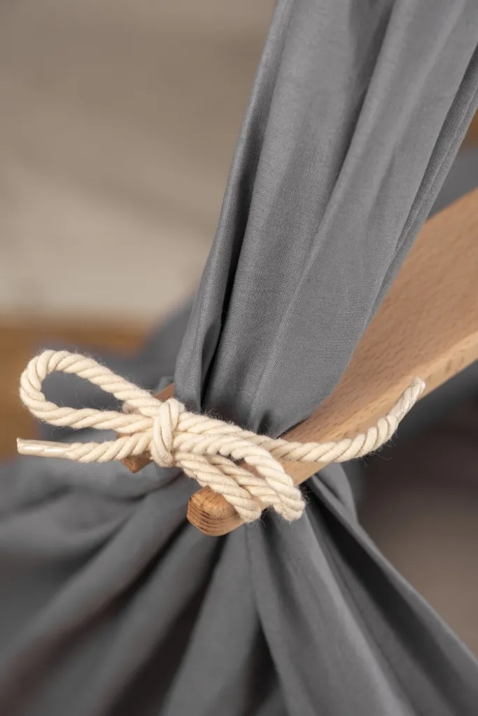 Federwiege Für Babys Inkl. Hängematte & Feder | Pflegeleicht | Anthrazit – Bild 5