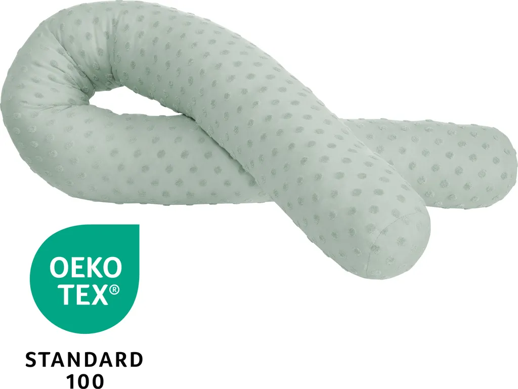 Roba Bettschlange ‚Lil Planet‘, Baumwolle, GOTS , 170 Cm Lang, Ø 12 Cm, Frosty Green – Bild 6