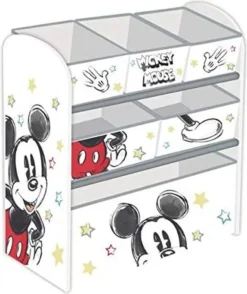 Disney Familie24 Holz Spielzeugregal Micky Maus Jungenregal Kinderregal Organizer Mickey Mouse