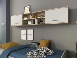 LORETO Wandregal Sonoma Eiche / Weiß