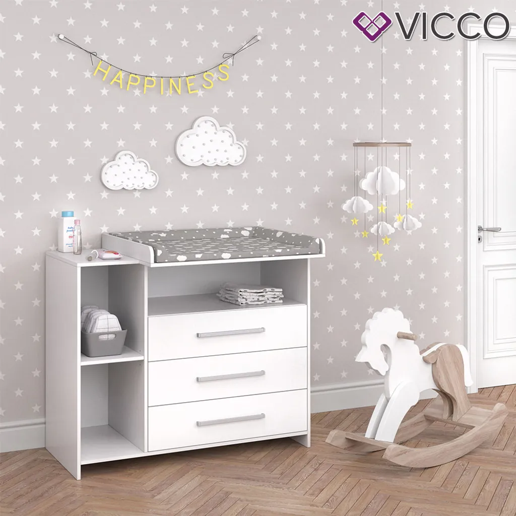 Vicco Wickelkommode Oskar Weiß 113 X 100 X 53 Cm Holzwerkstoff – Bild 9