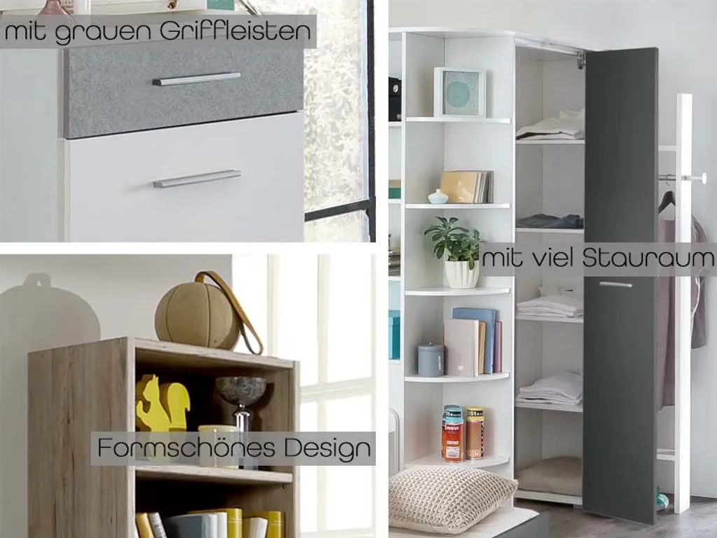 Joker Bett 90120/140 X 200 Cm Weiß / Lichtgrau, Bettschublade:ohne, Liegefläche:120 X 200 Cm – Bild 3