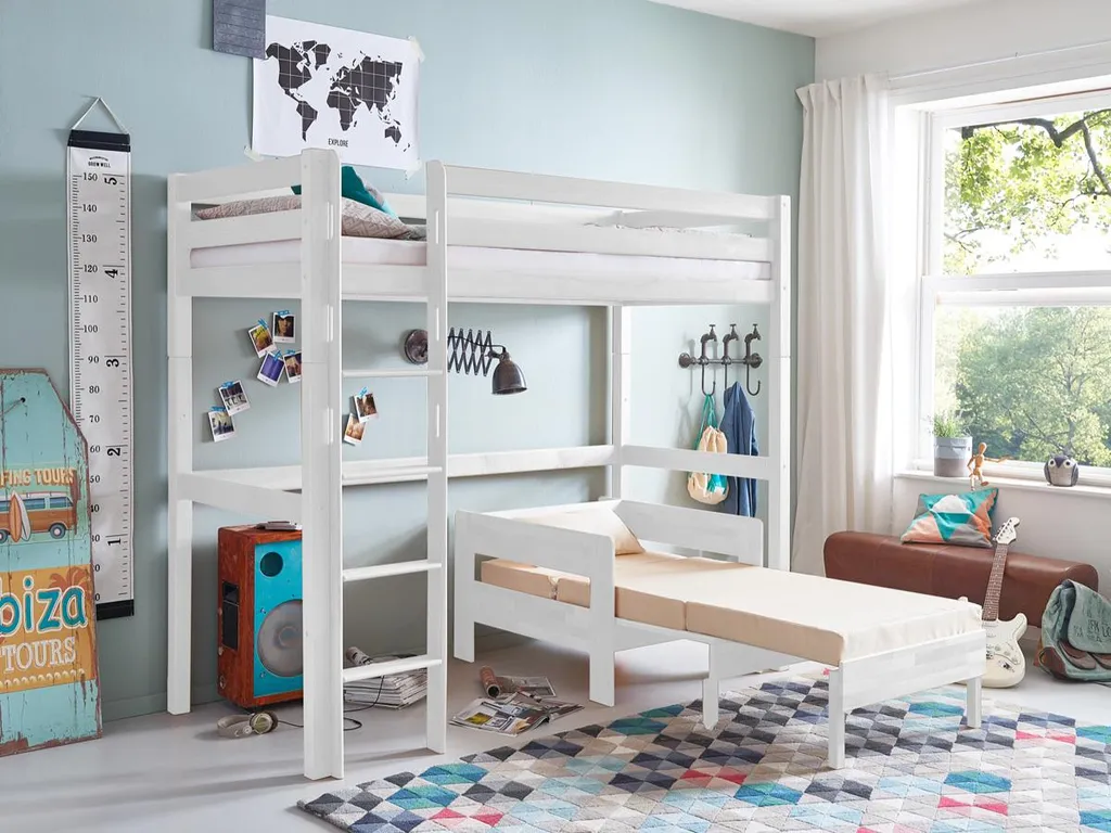 Relita Hochbett TOLI Buche Massiv Weiß Lackiert BH1021117-B90 – Bild 10