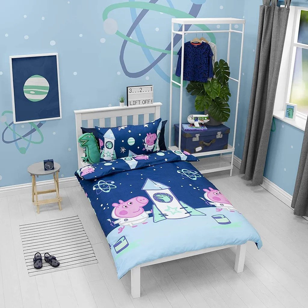 Peppa Pig - Bettwäsche-Set "Boom" SI866 (Einzelbett) (Blau/Pink) – Bild 4