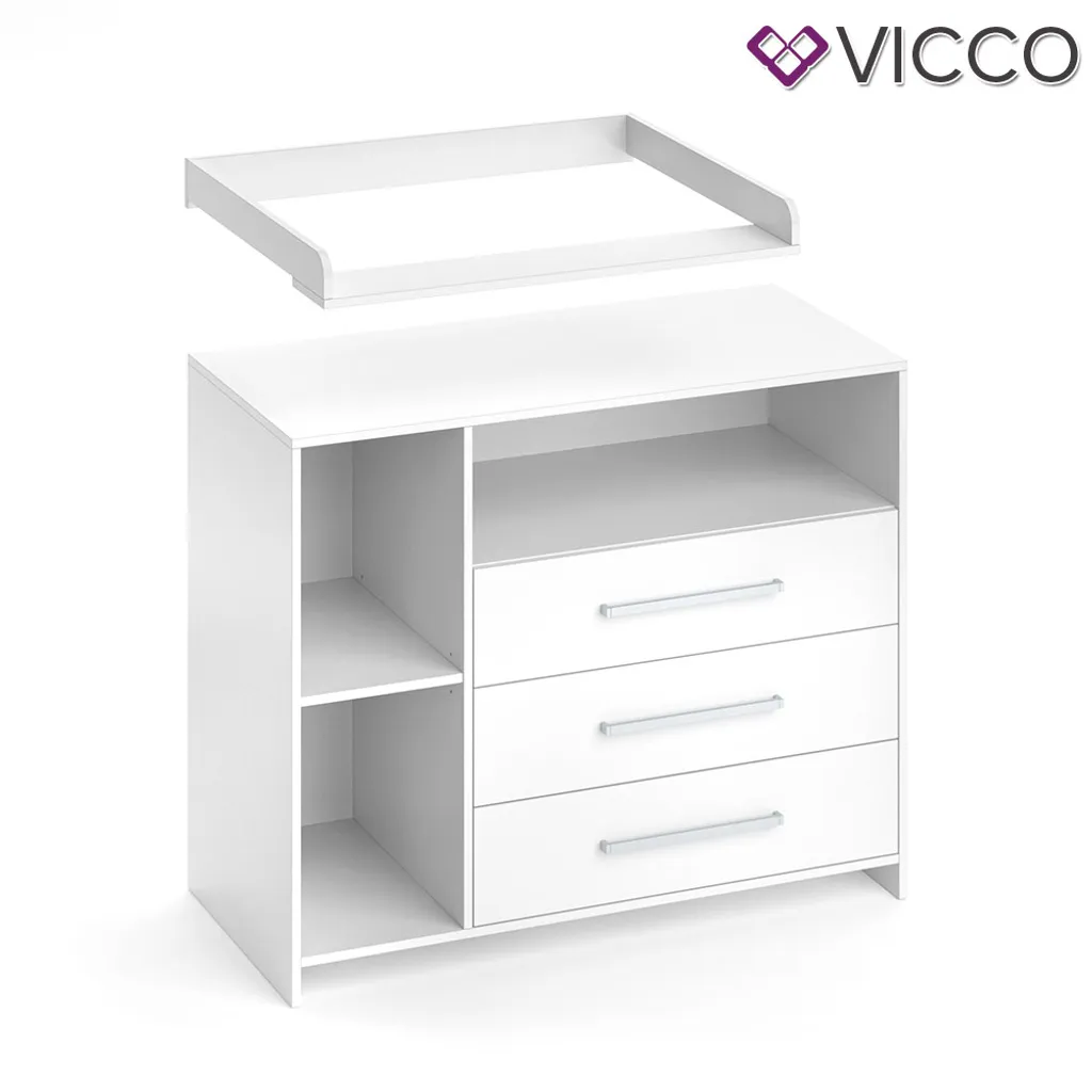Vicco Wickelkommode Oskar Weiß 113 X 100 X 53 Cm Holzwerkstoff – Bild 12