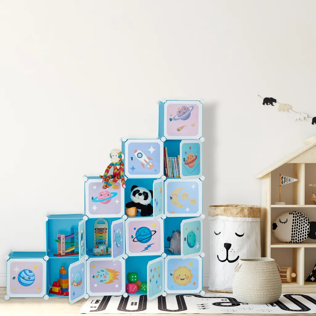 Relaxdays Kinder Steckregal Mit 15 Fächern – Bild 2