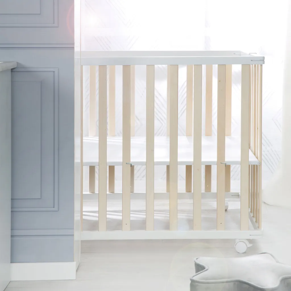 Roba Laufgitter Klappbar, Bicolor, 75x100 Cm, Platzsparendes Spielgitter Inkl. Rollen, Holz – Bild 6