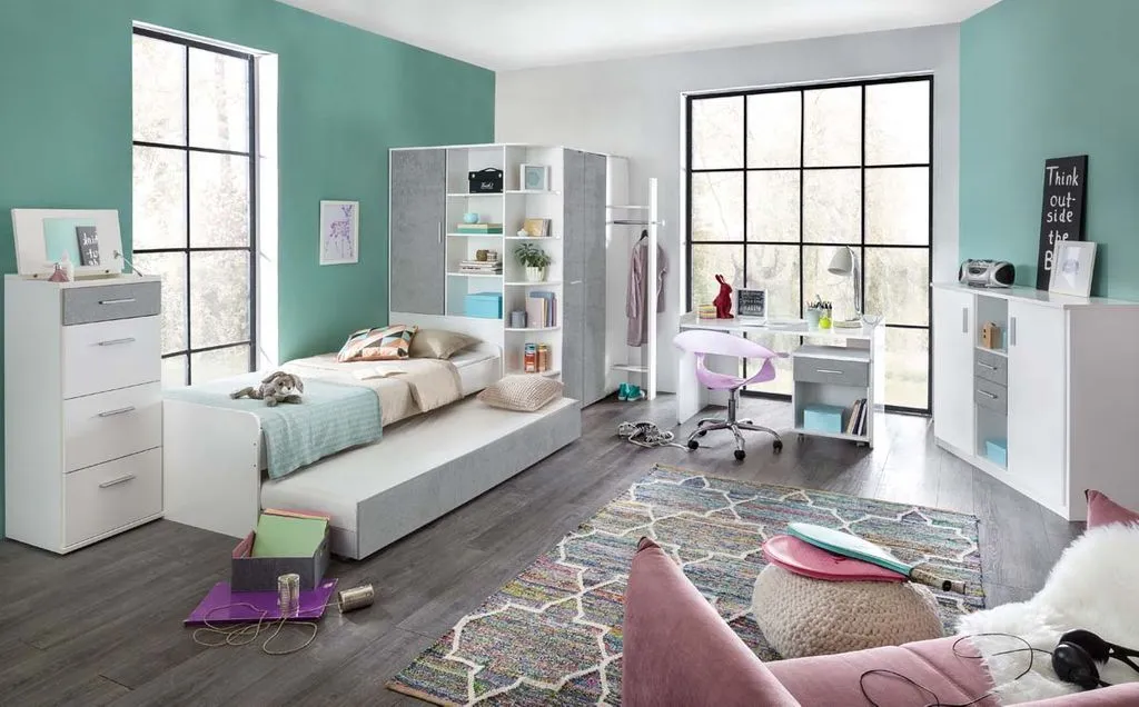 Joker Bett 90120/140 X 200 Cm Weiß / Lichtgrau, Bettschublade:ohne, Liegefläche:120 X 200 Cm – Bild 2